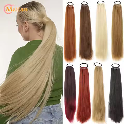 Synthetic Claw Clip In Ponytail Hair Extensions Wavy Hairpiece 14″ Fake Blonde Black Hair False Pigtail With Elastic Band https://tinyurl.com/23hanb34