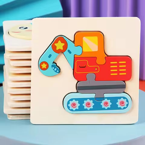 Kids Wooden Toys 3D Wood Puzzle Cartoon Animals Cognitive Jigsaw Puzzle Early Learning Educational Toys For Children Gift https://tinyurl.com/25vc54dy