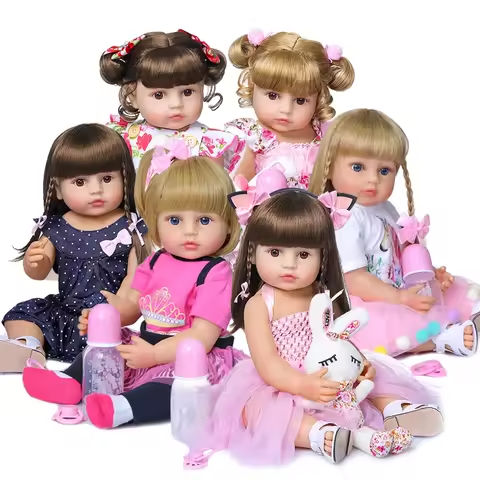 NPK 50CM Full Body Soft Silicone Popular Sweet Face Reborn Toddler Baby Girl Doll Birthday Christmas Gift High Quality Doll https://tinyurl.com/26p7vhgy