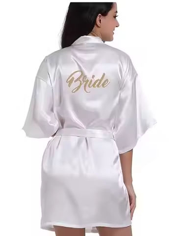 Satin Robe Female Intimate Lingerie Sleepwear Silky Bridal Wedding Gift Casual Kimono Bathrobe Gown Nightgown Sexy Nightwear https://tinyurl.com/2d7w8rd3