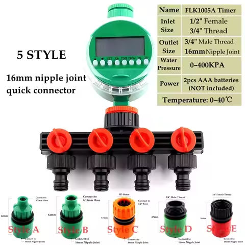 Green Outdoor Plastic Garden Electronic Automatic Watering Hose Irrigation Timer Faucet Water Hose https://tinyurl.com/2ylj5saj