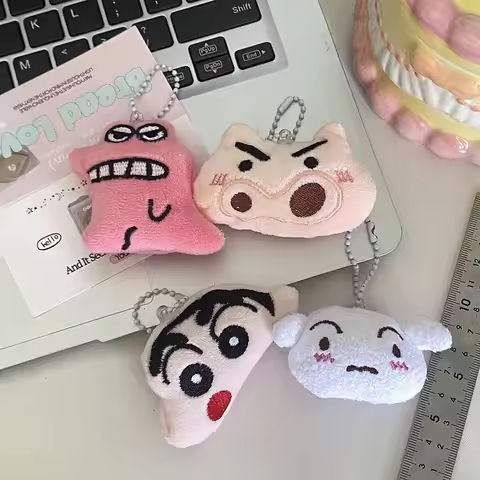 2025 New Shin chan Plush Figures Keychain Cute Doll for Kids Pendant Kawaii Fashion Bag Car Keyring Birthday Gifts Toys Decor https://tinyurl.com/2a6wm3ak