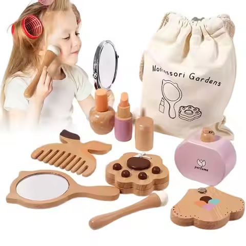 Wooden Play Makeup Early Learning Playset For Girl Pretend Play Beauty Makeup Kit With Styling Tools And Cosmetics For Toddler 4 https://tinyurl.com/22ac4vko