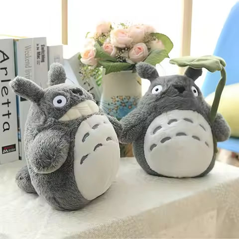 Cartoon Laugh Heartily Totoro Plush Toy Stuffed Movie Anime Totoro Lotus Leaf Plushies Lovely Pillow Japanese Style Doll Gifts https://tinyurl.com/265awxnr