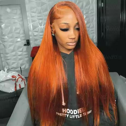 Pampering 13×4 13×6 220 Density Transparent HD Lace Front Wig Human Hair for Women Body Wave Remy Human Hair Ginger Orange 350# https://tinyurl.com/2bl9amjb