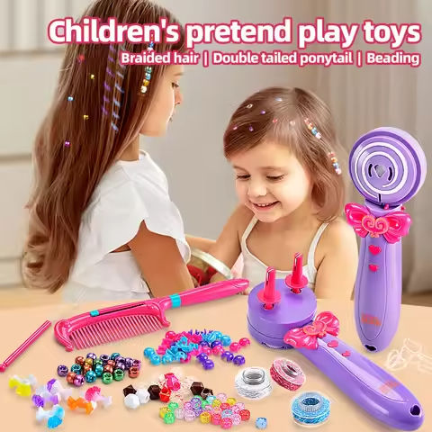 DIY Hairdressing Tools 3-in-1 Magic Automatic Hair Braiding Machine Jewelry Beads Dress Up Pretend Play Toys Gifts https://tinyurl.com/23958hvu