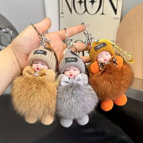 Cute Plush Doll Keychain Real Fox Fur Cute Animal Car/Bag Charm, Couple Gift, Bunny Backpack Clip Wholesale Bulk https://tinyurl.com/24xa224h