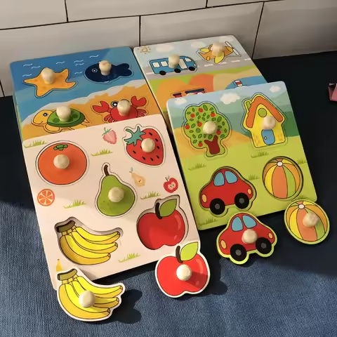 1pcsChildren’s Hand Scratch Board 3D Puzzle Wooden Toys for Children Baby Montessori Early Education Fruit Cognitive Puzzle Toy https://tinyurl.com/24er6qrv