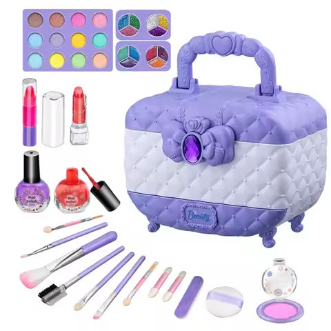WizKidz Kids Makeup Kit Washable Purple Makeup Box Set – Accessories Toddler Makeup Case Ages 3 + Full Purple Make-up for Girls https://tinyurl.com/253z3nwj