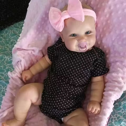 19Inch Already Finished Reborn Baby Doll Maddie Smile Girl Handmade 3D Skin Visible Veins Art Collection Doll Toy Figure Gift https://tinyurl.com/2deau86m