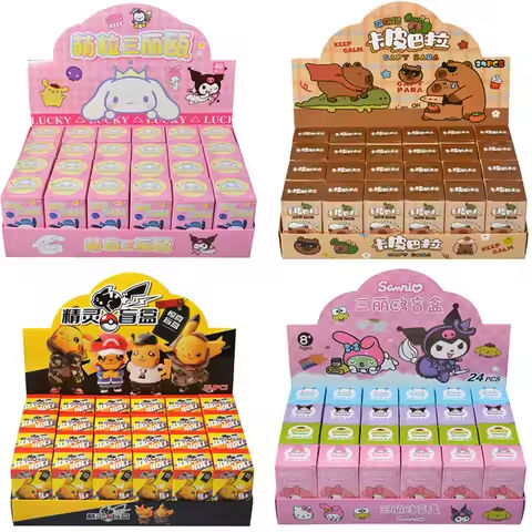 Anime Sanrio Hello Kitty Kuromi Keychain Pendant Figures Pokemon Pikachu Keyring Blind Box Toy For Children Christmas Gift https://tinyurl.com/2aow8sna