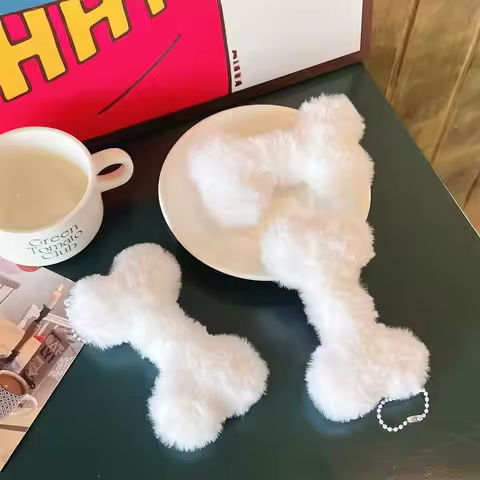 1Pcs Dog Bone Pendant Trendy Cool Cute Creative Doll Student Couple Book Bag Keychain Pendant Pendant https://tinyurl.com/24x2n7q9