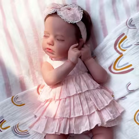 Reborn Baby Dolls Girl – 20 Inch Realistic Sleeping Newborn Baby Doll, Lifelike Handmade Cloth Body Soft Weighted Reborn Doll https://tinyurl.com/29jhyoyx