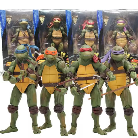 NECA Teenage Mutant Ninja Turtles TMNT Leonardo Raphael Donatello Action Figure Model Turtle Ninja Movie Anime KidsToy Doll Gift https://tinyurl.com/28g2u98u
