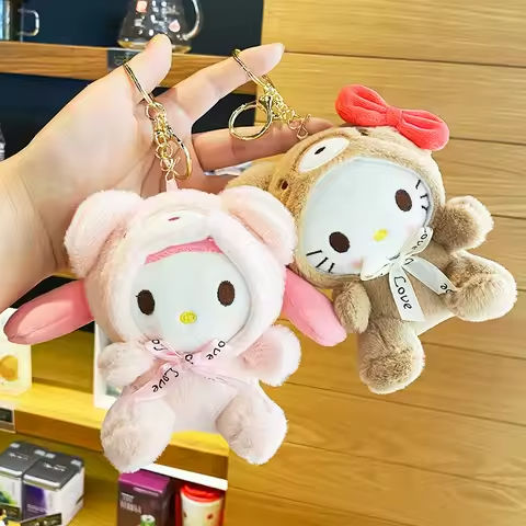 Sanrio Plush Toy Kawali Hello Kitty Kuromi My Melody Soft Stuffed Keychain Cinnamoroll Bag Pendant Stuffed Doll Girl Kid Gift https://tinyurl.com/24l6xvlk