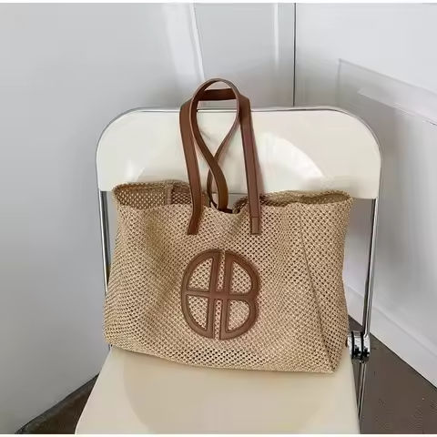 Weave Handbag Large Capacity Shoulder Bag Hollow out Tote Bag Crochet Tote Bohemia Woven Women bags Knitted Shopping Bags https://tinyurl.com/222pvtqk