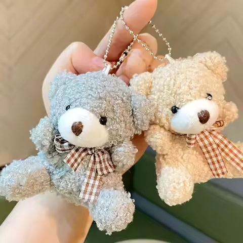 New Style Hot sale Cute Teddy Bear Pendant Plush Doll Little Bear Doll Small Doll Bag Soft Cute Accessories Keychain Female https://tinyurl.com/22ywk7ho