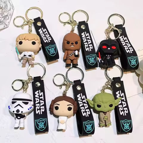 Disney Movie Star Wars Keychain Darth Vader Yoda Chewbacca Doll Handbag Pendant Keyrings Key Holder Decor for Boys Birthday Gift https://tinyurl.com/2csankzo