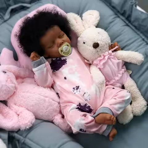 Lifelike Reborn Baby Dolls Black -17Inch Baby-Soft Body & Curls Realistic-Newborn Baby Dolls African American Real Life https://tinyurl.com/2agpx2oq