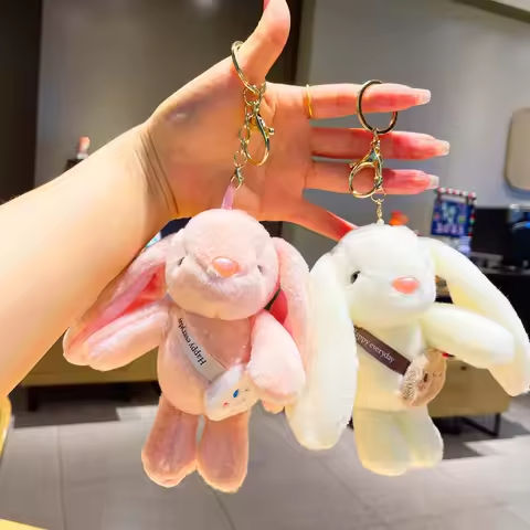Satchel Rabbit Doll Pendant Wholesale Key Chain Couple Doll Satchel Cartoon Plush Toy Pendant https://tinyurl.com/2ax92ajl