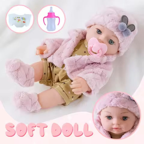 12in/30cm Reborn Doll Soft Baby Doll feeding bottle Limb Movable and Clothes Detachable Can Washed Appease Children’s Toy Gift https://tinyurl.com/26c52bt6