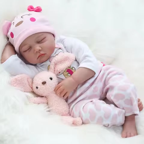 Reborn Baby Dolls – 22 Inch Soft Weighted Body Lifelike Newborn Girl Doll, Handmade Silicone Realistic Sleeping Baby Doll That L https://tinyurl.com/26lvmqch