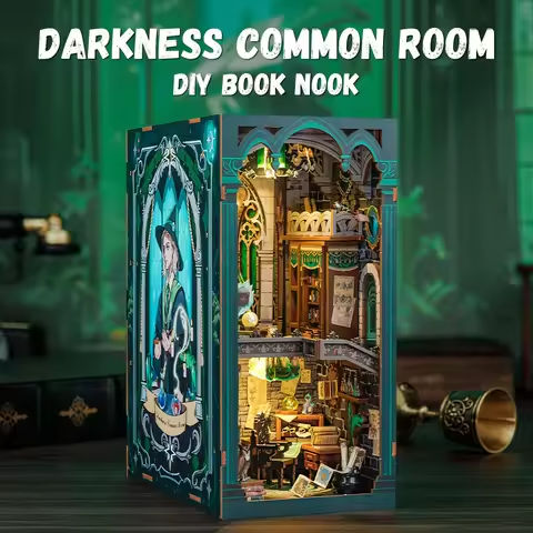 CUTEBEE Wooden 3D Puzzle DIY Book Nook Kit Miniature Dollhouse with Light Dust Cover Bookshelf Insert for Child Birthday Gift https://tinyurl.com/24ka4a9e
