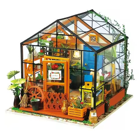 Robotime DIY Doll House with Furniture Children Adult  Green Miniature Dollhouse Wooden Kits Assemble Toy Xmas Brithday Gifts https://tinyurl.com/2dqzwu79