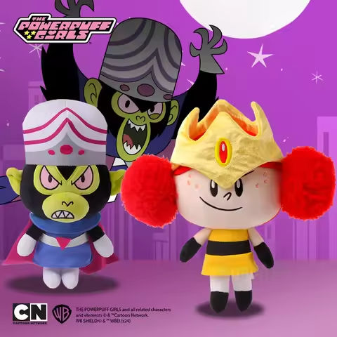 New 25cm Soft and Cuddly Stuffed Dolls of The Powerpuff Girls Movie Villains Princess Morbucks and Mojo Jojo https://tinyurl.com/24ncbnzc