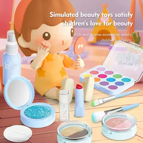 Girls pretend play children’s makeup toy set princess cosmetics model dress up toy holiday gift https://tinyurl.com/2892romb