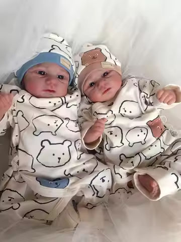 NPK 19inch Reborn Baby Doll Twins Elijah Make-up Handmade 3D Skin Multiple Layers Painting Collectible Art Doll https://tinyurl.com/2b6mxeoq
