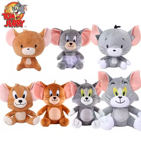 Classic Anime Tom and Jerry Plush Doll Original Factory Cartoon Movie Figures Cat Mouse Cute Stuffed Animals Toy 13cm-30cm CE https://tinyurl.com/2ya8gzhy