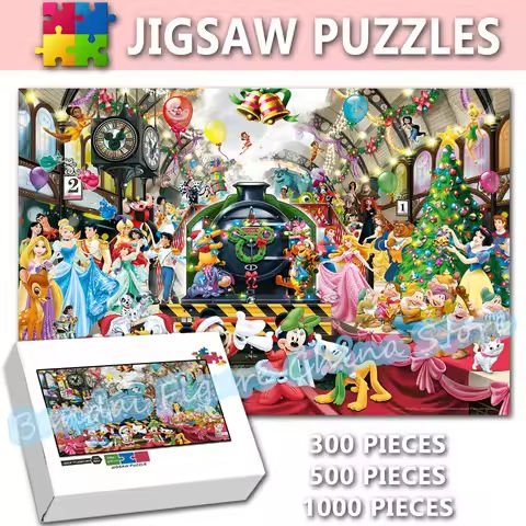 Disney Cartoon Figure Puzzle Mickey Mouse Snow White Donald Duck Cartoon Print 108/200/300/500/1000 Pieces Jigsaw Puzzles Toys https://tinyurl.com/2aauu28d