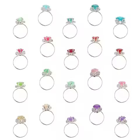 20pcs Simulation Rings Children Jewelry Girls Plaything Birthday Party Toys Fashion Accessories Pretend Play Decorative Kid https://tinyurl.com/2cz2s8u5