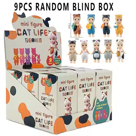 New Cat Blind Box Sonny Angel Cats Life Action Figures Toys Ornaments Dolls For Fans Children Christmas Gifts 9Pc Random Send https://tinyurl.com/24kzyctj