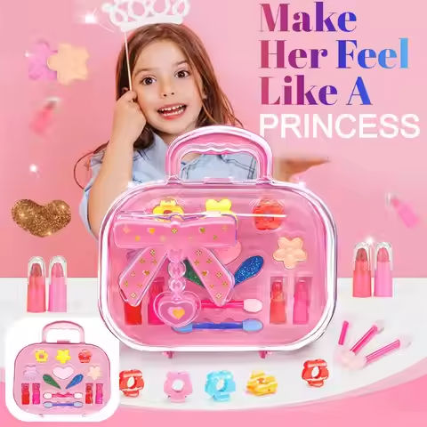 Princess Make Up Box Play House Toy Girls, Eye Shadow Makeup Cosmetics Handbag, Birthday Christmas Gift for Kids Party Cosplay https://tinyurl.com/285o2kln