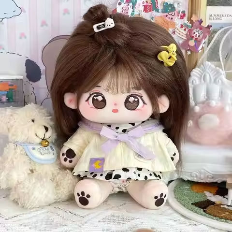 20cm Kawaii Big Eyes No Attribute Plush Cotton Doll Idol Stuffed Super Star Figure Dolls Can Change Clothes Gift for Girls Kids https://tinyurl.com/2898f5py
