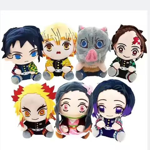 HOT 20cm Demon Slayer Plush Doll Tanjirou Nezuko Zenitsu Anime Movie Stuffed Toy Kimetsu No Yaiba Game Plushie Figure Kids !!! https://tinyurl.com/29je9gkg