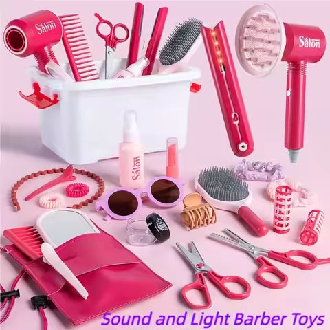 WizKidz Children’s Hairdressing Pretend Play Toy Set Little Girl Hair Dryer Scissors Shampoo Hair Salon Simulation Toy Set Gift https://tinyurl.com/28fpfwx8