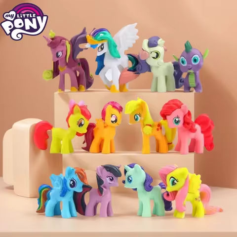 12pcs/set My Little Pony Action Figures 4cm Movie Peripherals Doll Ornaments Decorations Small Anime Model Toys Children Gifts https://tinyurl.com/25yddc7k