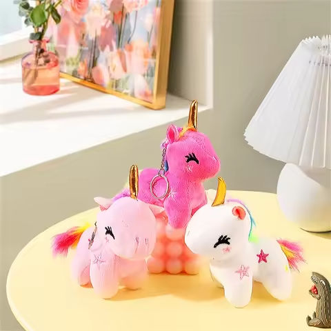Unicorn Plush Key Chain for Girls – Soft Cartoon Doll Keychain Rainbow Horse Bag Decor Women Gift Animal Toy https://tinyurl.com/2c52xreb