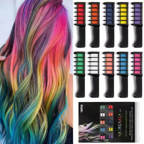 10PCS Children Multi Color Hair Dye Comb Set Fashion Makeup Toy Kits Disposable Hair Dyeing Comb Toys For Girl Paint Hair https://tinyurl.com/2cn63con