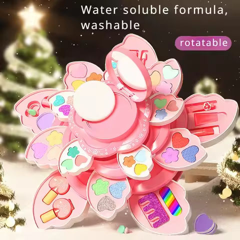 Children’s Makeup Box Rotating Opening Cosmetics Toys for Little Girls Princess Makeup Set To Enhance Creativity and Imagination https://tinyurl.com/2c3vm2je