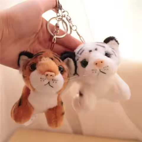 Cartoon Plush Keyring Stuffed Animal Tiger Toy Soft Animal Key Rings Children’S Bag Purse Backpack Wallet Hanging Decoration https://tinyurl.com/2dzg3ft9