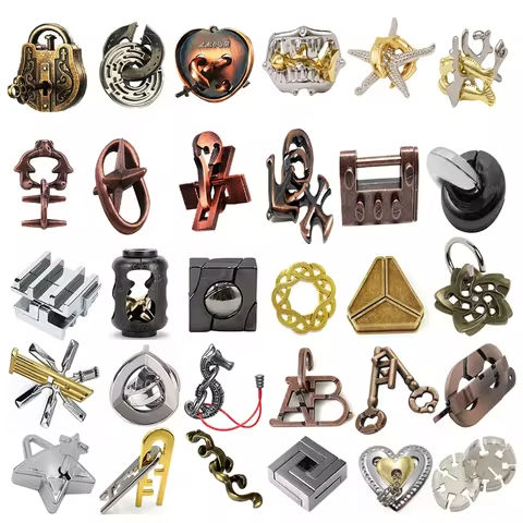 1pc Classic IQ Metal Brain teaser Magic Baffling Puzzle Brainstring Jigsaw Game Unlocking Unlooping Novel Toy for Children Adult https://tinyurl.com/2yxhzmwd