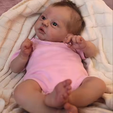 18 “-48 cm, beautifully reborn doll, vinyl, with painted hair, washable whole body, collectible family gift toy https://tinyurl.com/23dpexc4