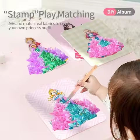 DIY 3D Drawing Board Cards Kids Puzzle Fine Motor Training Toys Handmade Play Matching Cards Princess Dress Up Toy https://tinyurl.com/2b5r47c5