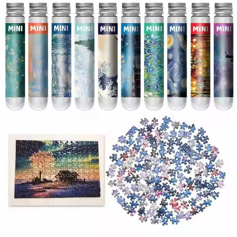 150PCS/Set Oil Painting Jigsaw Puzzles Mini Test Tube Oil Painting Jigsaw Gifts Family Educational Toys Adult Children https://tinyurl.com/293yyqdz
