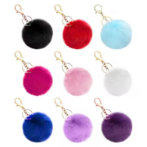 Golden Lobster Clasp Keychain with Black Plush Ball – Durable Metal Hook & Soft Stylish Accessory for Keys/Purse https://tinyurl.com/24fq4glh