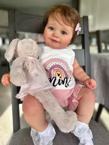 Reborn Baby Dolls Girl 20 Inches Realistic Baby Dolls With Soft Cloth Body Curly Hair Smiling Real Life Baby Dolls https://tinyurl.com/2ychflfm
